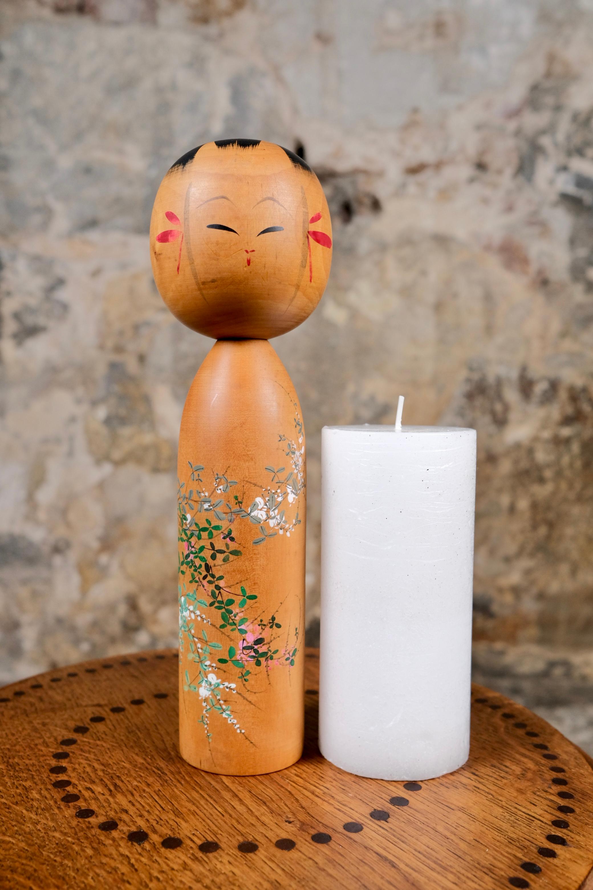 Spring Scene Kokeshi by Shunyo, Japan, 1970s 1