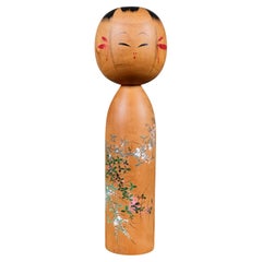 Frühlingssszene Kokeshi von Shunyo, Japan, 1970er Jahre