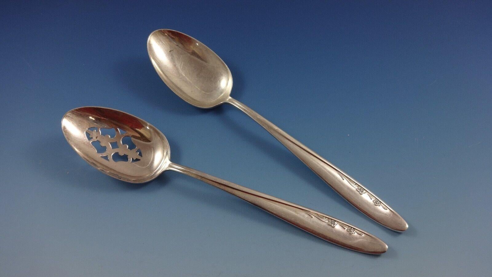 Spring Serenade von Lunt Sterling Silber Besteck Service für 8 Set 38 Pieces (Mitte des 20. Jahrhunderts) im Angebot