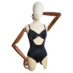 Spring / Summer 1993 Dolce & Gabbana Black Satin Corset - Body suit