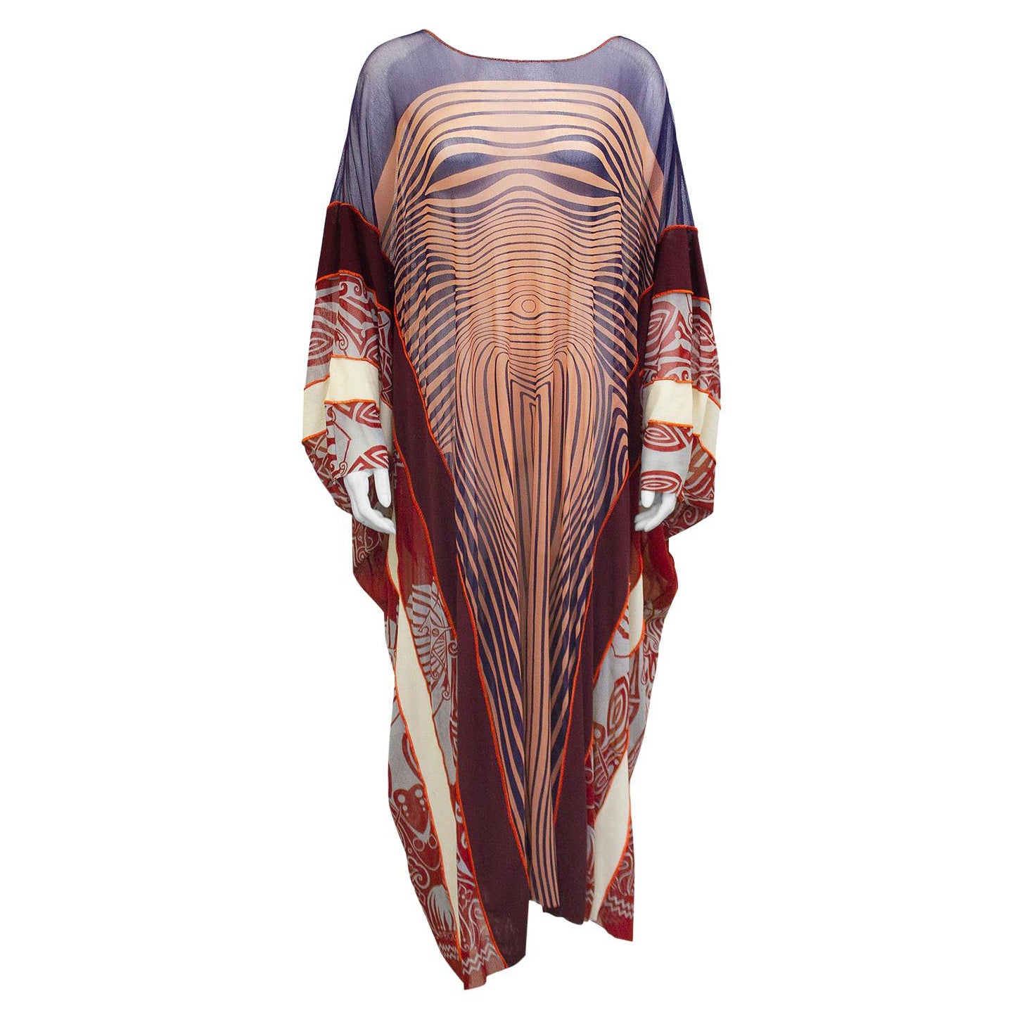 Spring/Summer 1996 Jean Paul Gaultier Sheer Body Illusion and Contour Kaftan