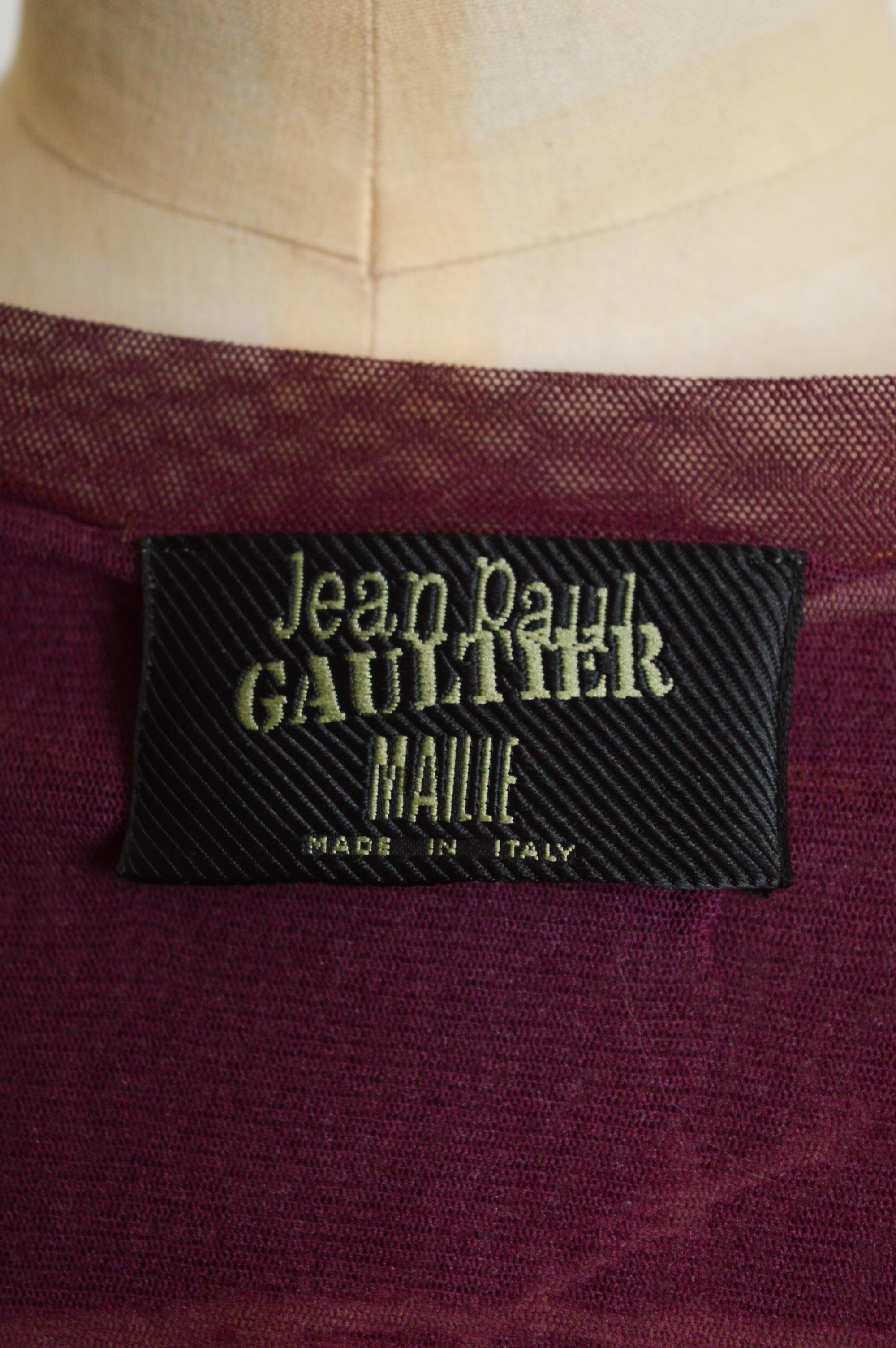 Spring Summer 1999 Jean Paul Gaultier Venus de Milo Goddess Mesh Top - Baby Tee For Sale 3