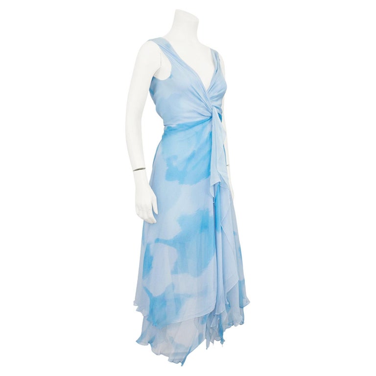 sachin and babi light blue dress Donna Karan New York White Sleeveless Dress with Black Trim main image 0