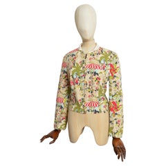Primavera / Verano 2001 John Galliano Chaqueta bomber con estampado de dibujos animados Sketch