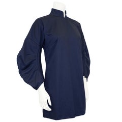 Spring/Summer 2003 Prada Navy Blue Cheongsam Mini Dress