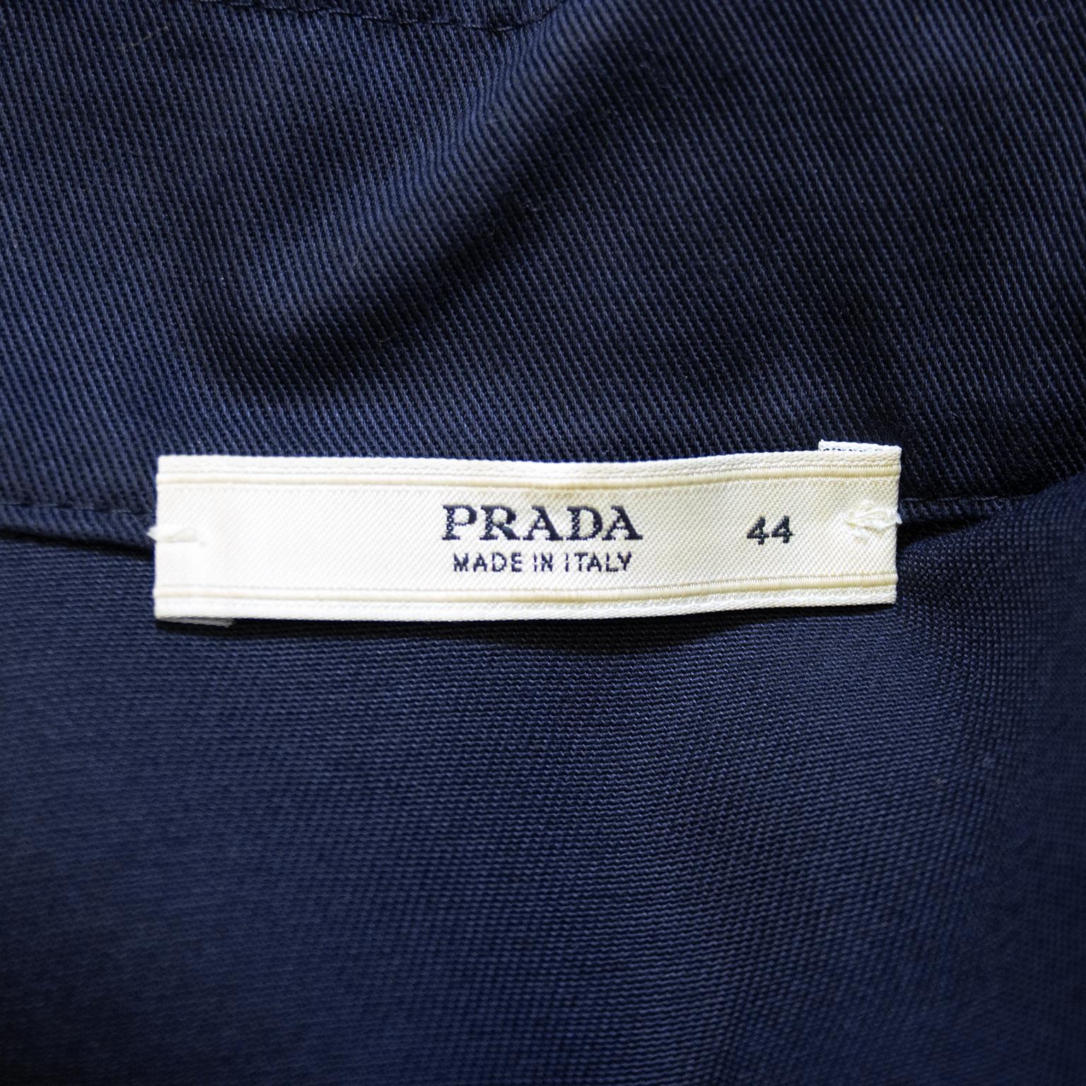 Spring/Summer 2003 Prada Navy Blue Cheongsam Mini Dress 2
