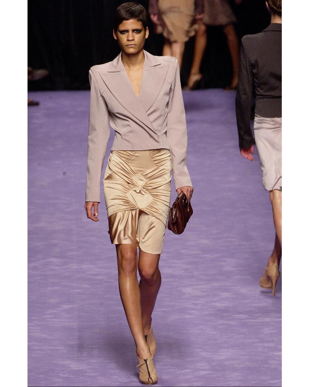 Gonna/abito viola da passerella primavera/estate 2003 Yves Saint Laurent/YSL by Tom Ford in vendita 6