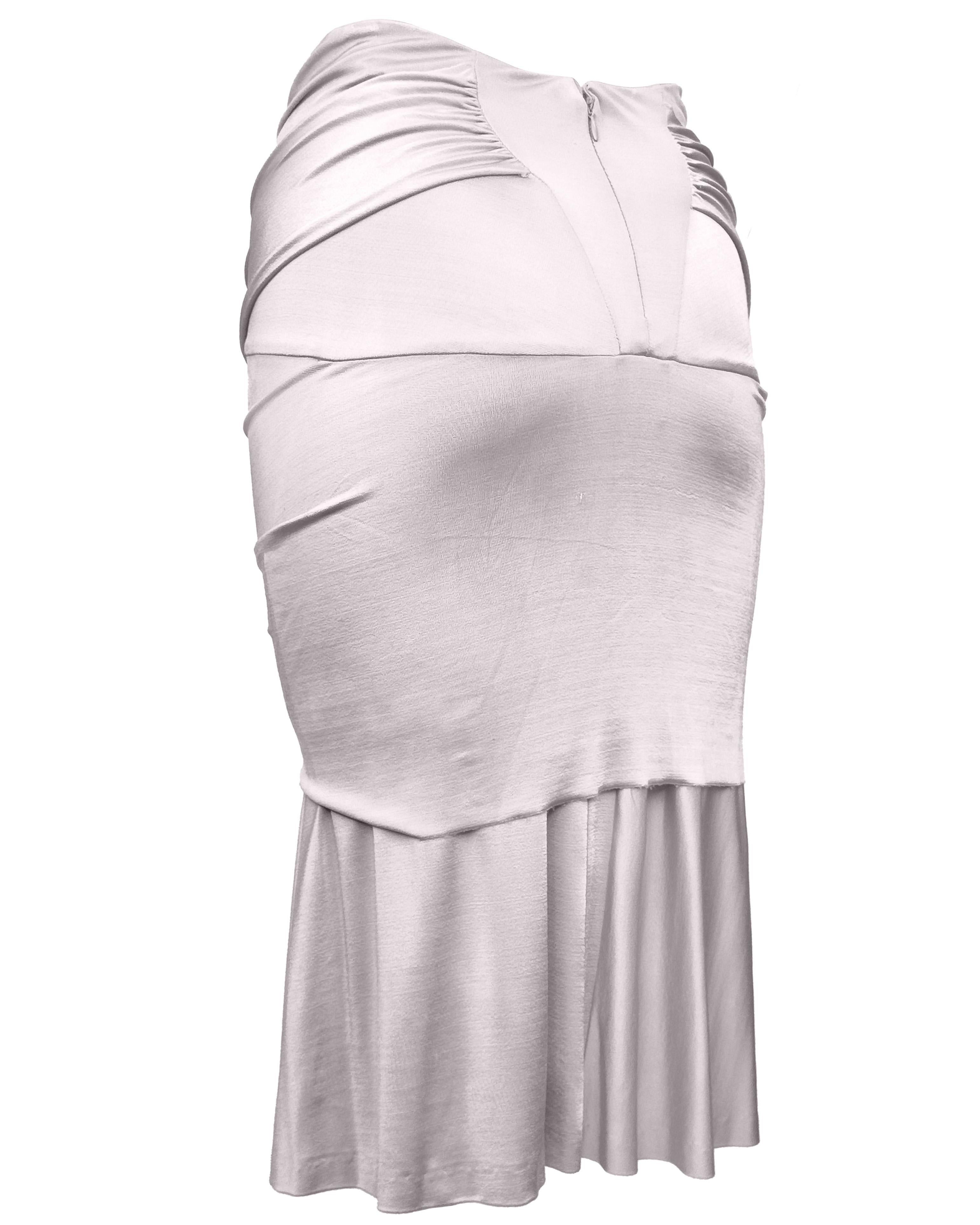 Grigio Gonna/abito viola da passerella primavera/estate 2003 Yves Saint Laurent/YSL by Tom Ford in vendita
