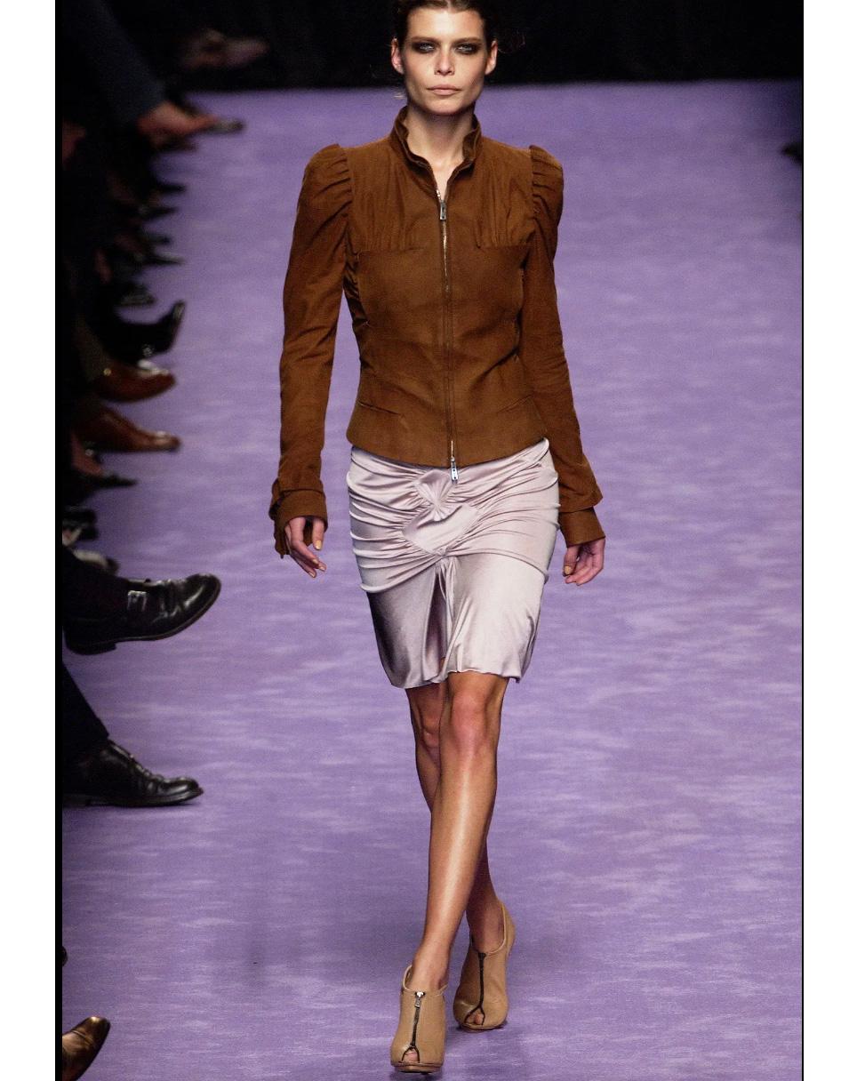 Gonna/abito viola da passerella primavera/estate 2003 Yves Saint Laurent/YSL by Tom Ford in vendita 4