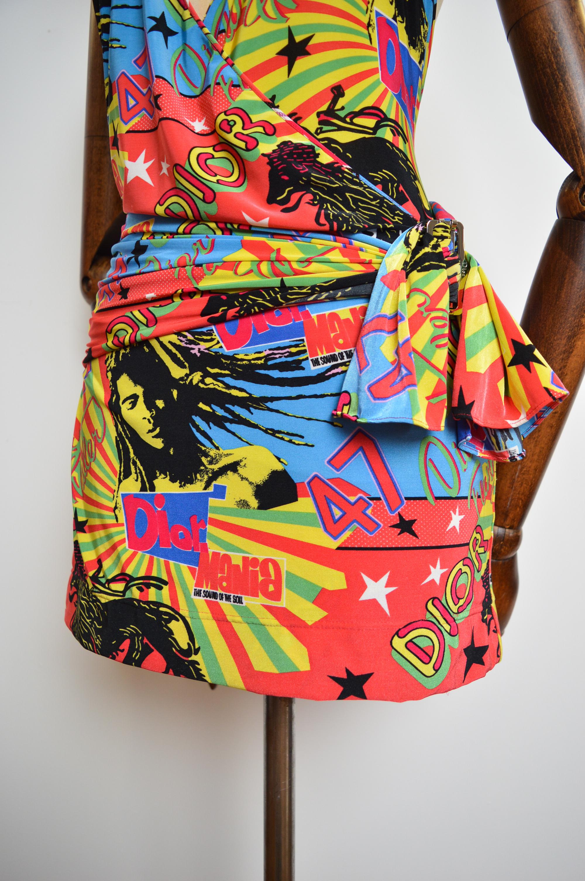 Mini Vestido de la Colección Rasta Primavera / Verano 2004 de Christian Dior by John Galliano 2