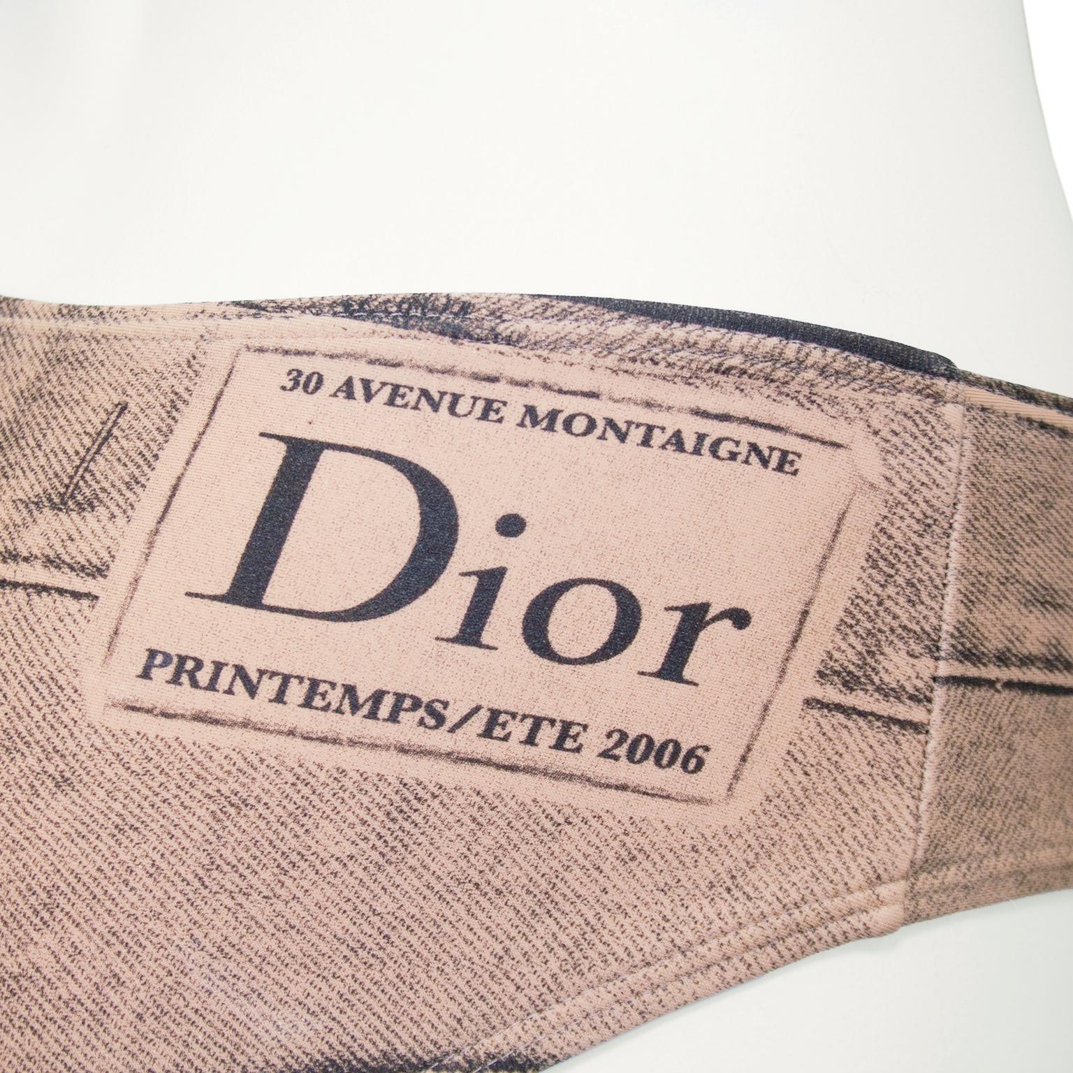 Spring/Summer 2006 Christian Dior Trompe L'oeil Lace and Denim Bikini For Sale 1