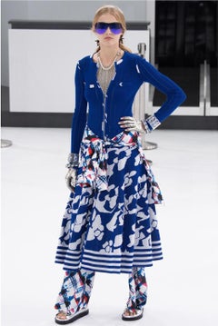 Spring/Summer 2016 ''Airport'' CHANEL AD CAMPAIGN BLUE DRESS IT 38