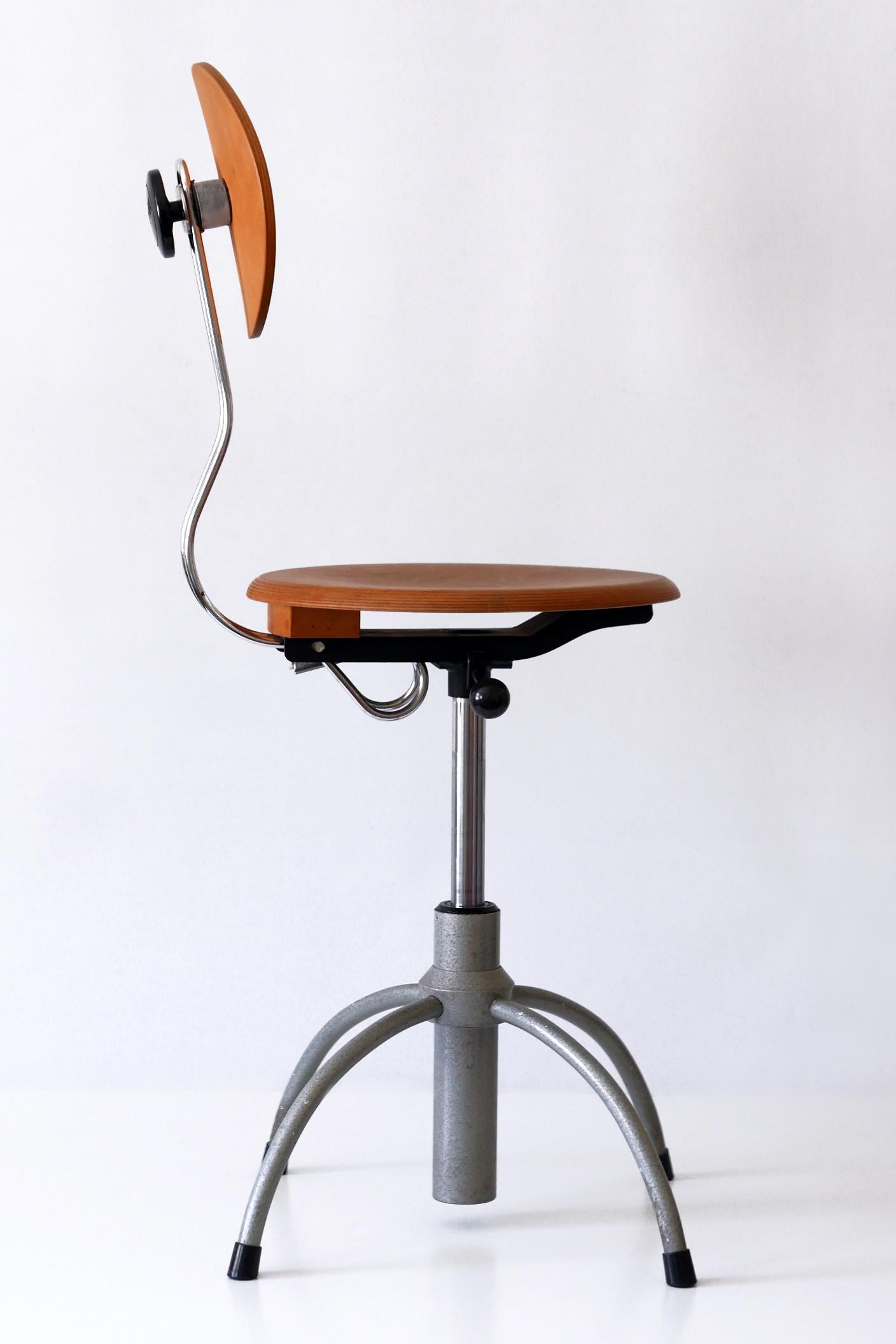 Mid-20th Century Spring Swivel Office Chair SE 41 by Egon Eiermann for Wilde + Spieth, 1960s
