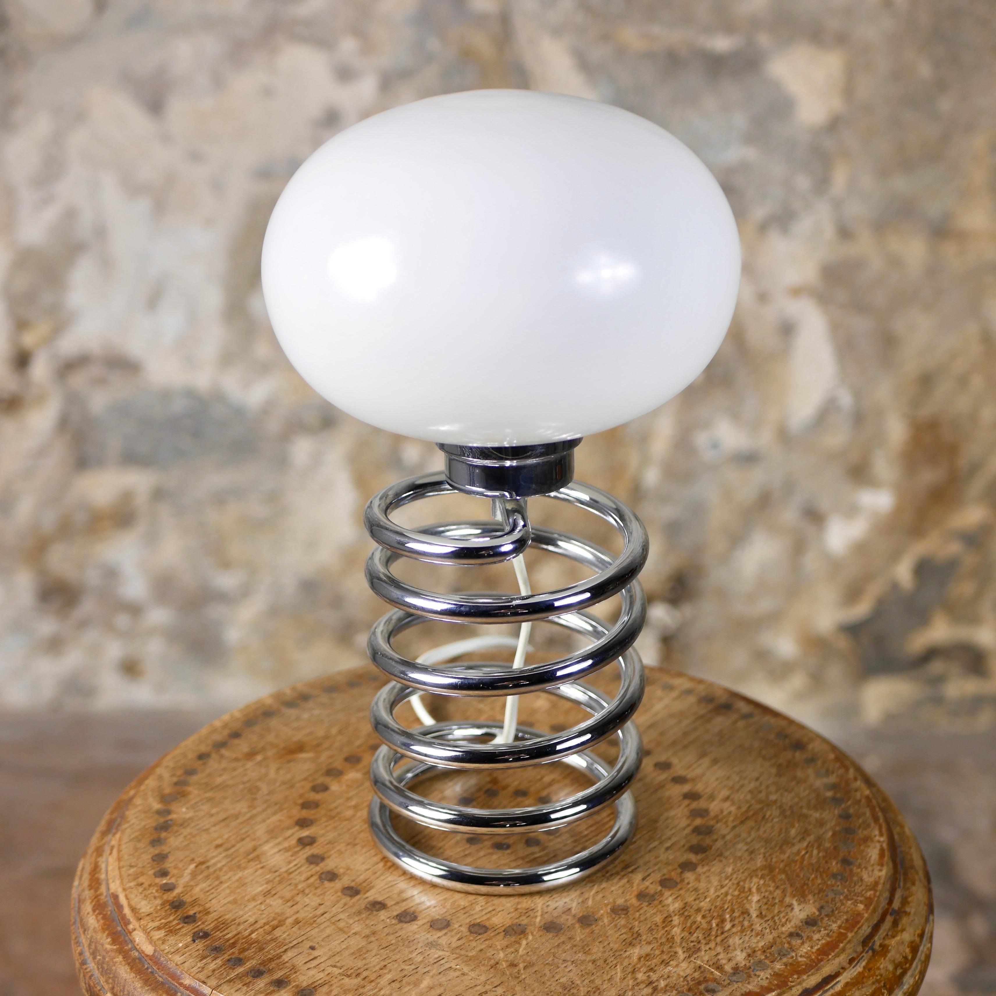 Space Age Spring table lamp « Spirale » by Ingo Maurer, made in Germany, 1965