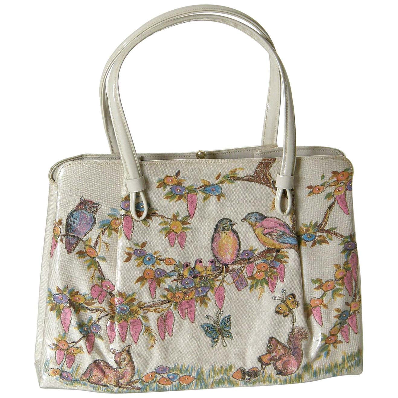 Spring Theme Handbag by Soure' with Woodland Animals Print Fabric on ...