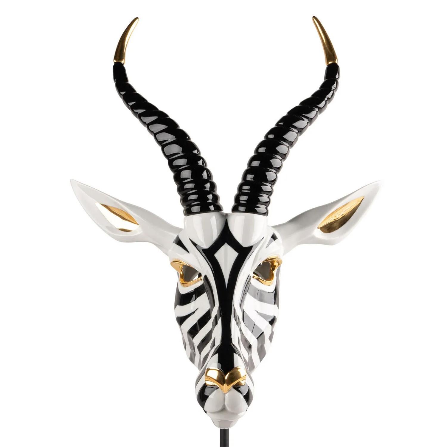 Hand-Crafted Springbok Head Sculpture For Sale