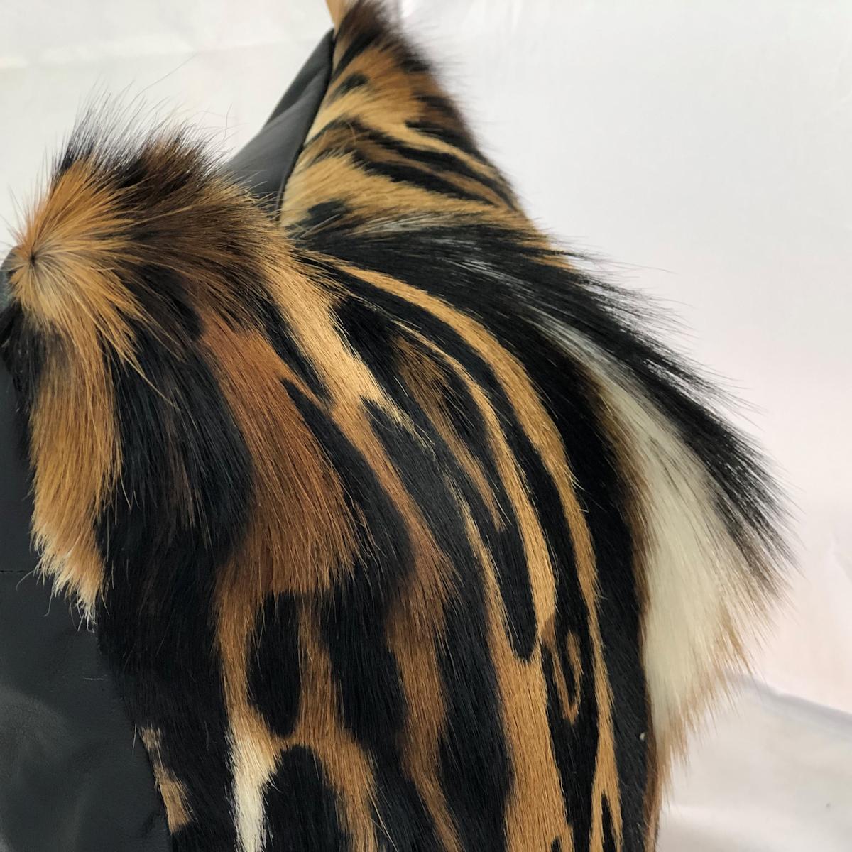 Hollywood Regency Leopard Fur Pillow - Springbok Skin