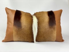 Springbok Pillow Lumbar Cushion with Leather