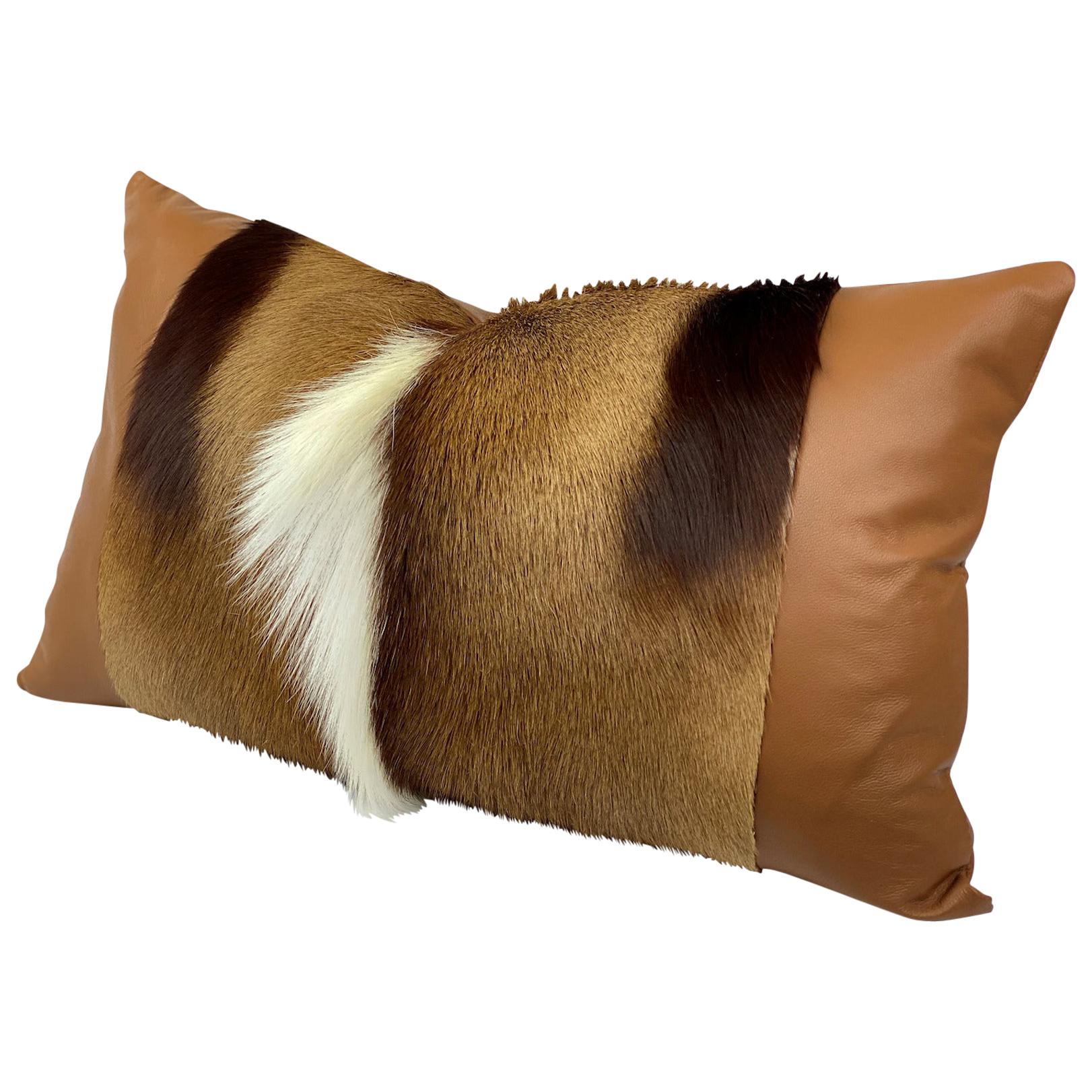 Springbok Pillow Lumbar Cushion with Leather
