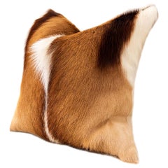 Vintage Springbok Skin Pillow Cushion - 45x45cm