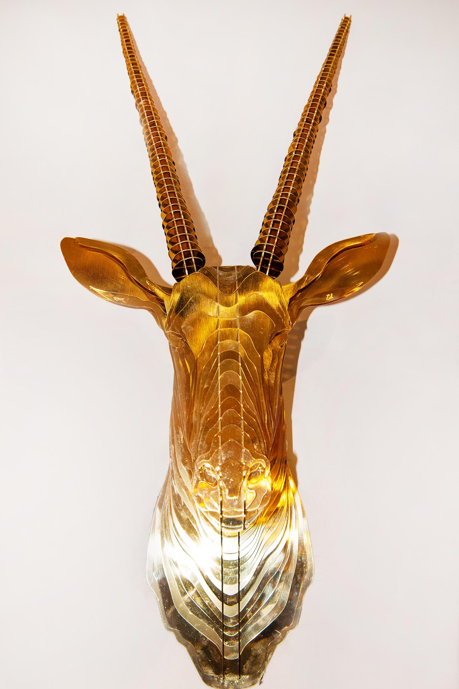 French Springbok Trophee Sculpture For Sale