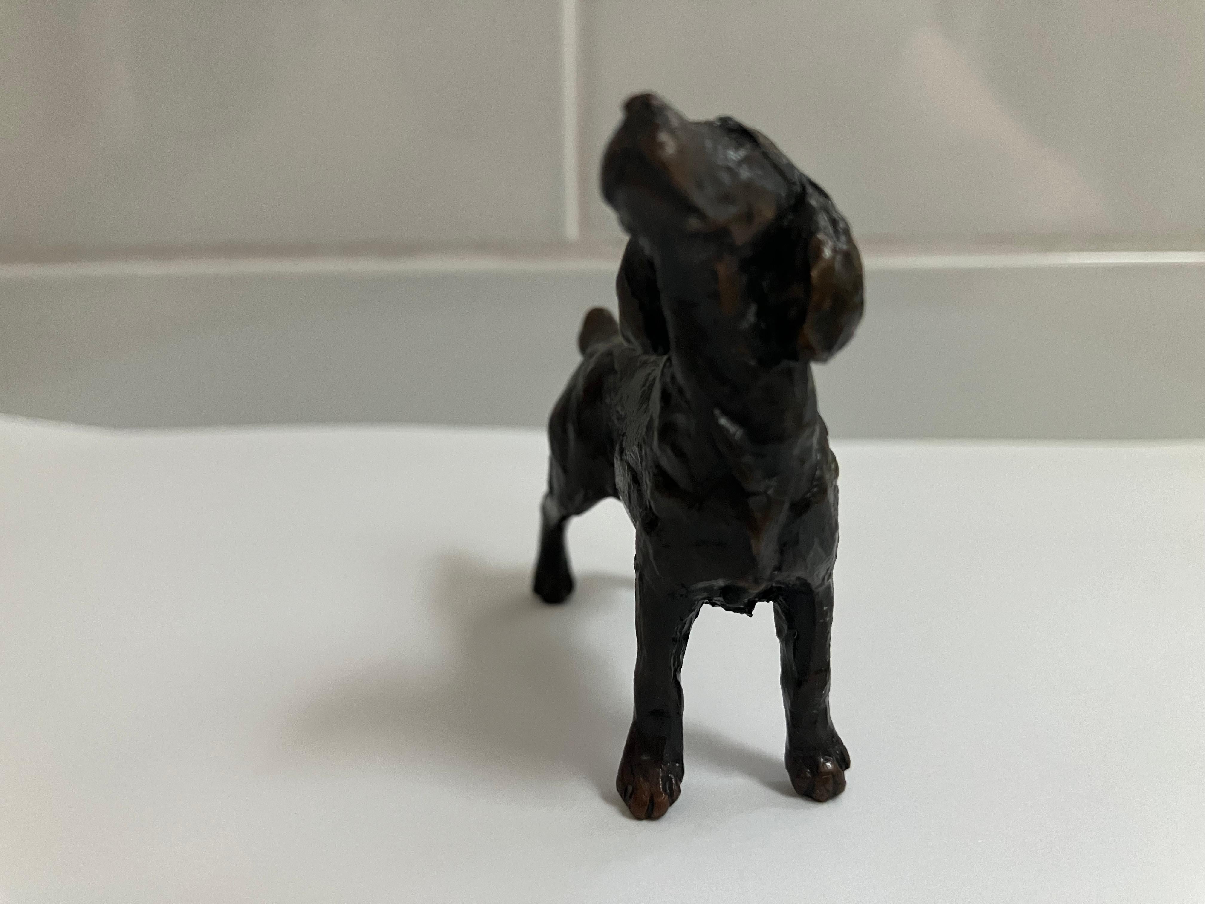 Inglese Scultura Springer Spaniel in bronzo in edizione limitata firmata da Michael Simpson in vendita