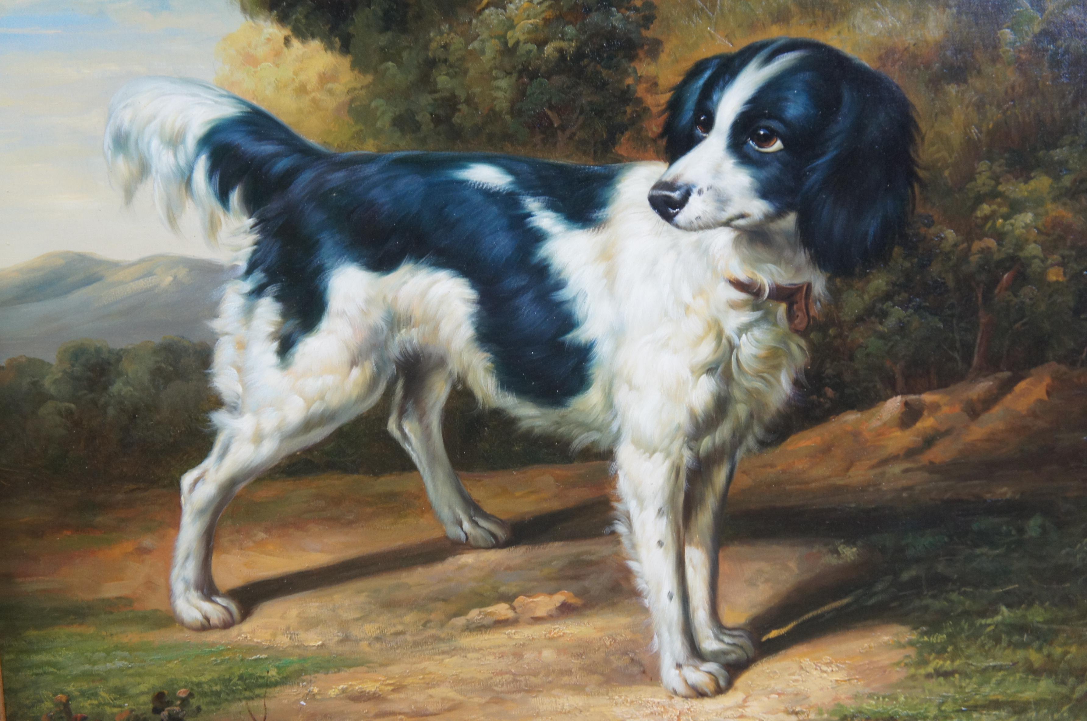 Portrait de paysage avec chien épagneul Springer d'après John Wootton 43