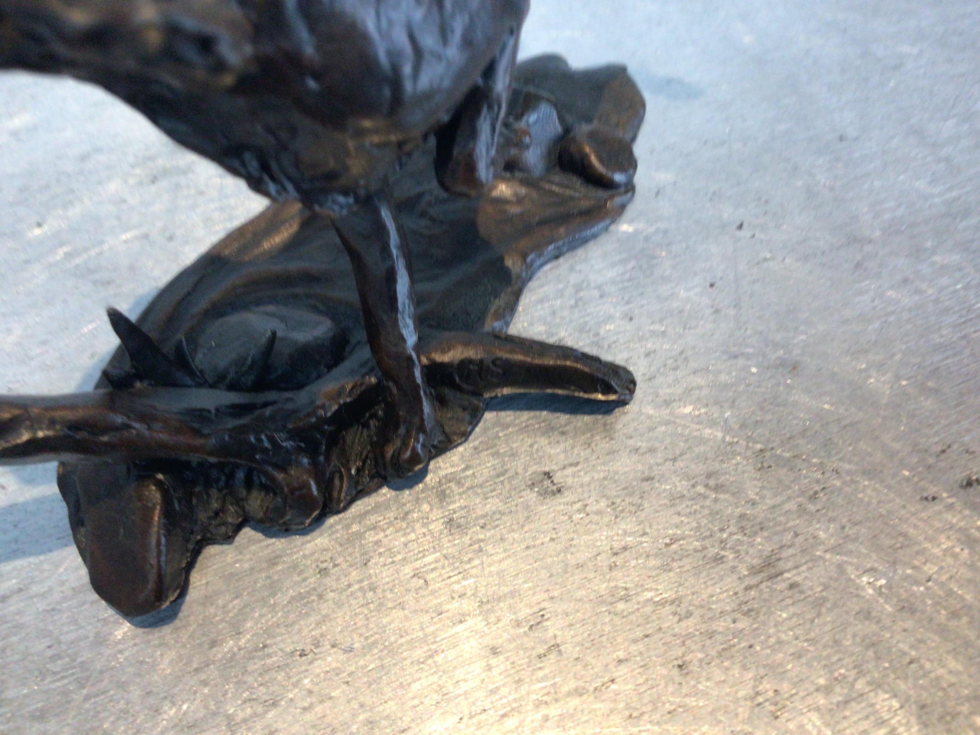Springer Spaniel e anatra Michael Simpson Scultura in bronzo firmata in edizione limitata in vendita 5