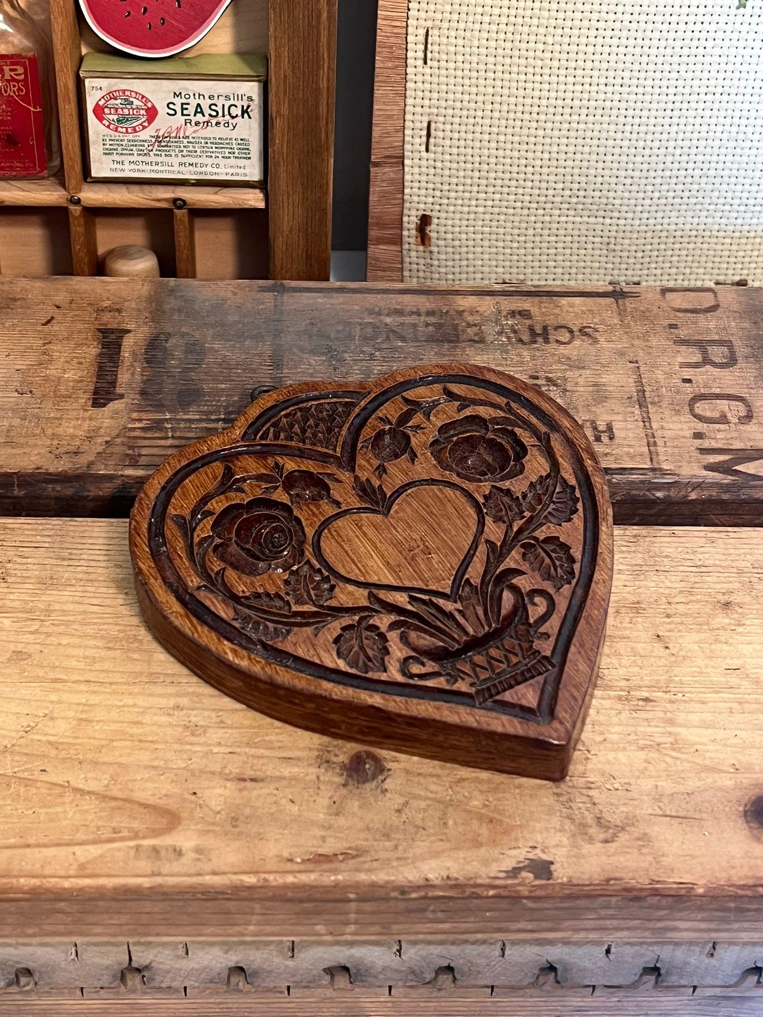 Stampo Springerle Butter Cookie Heart Stamp Press In condizioni buone in vendita a Seattle, WA