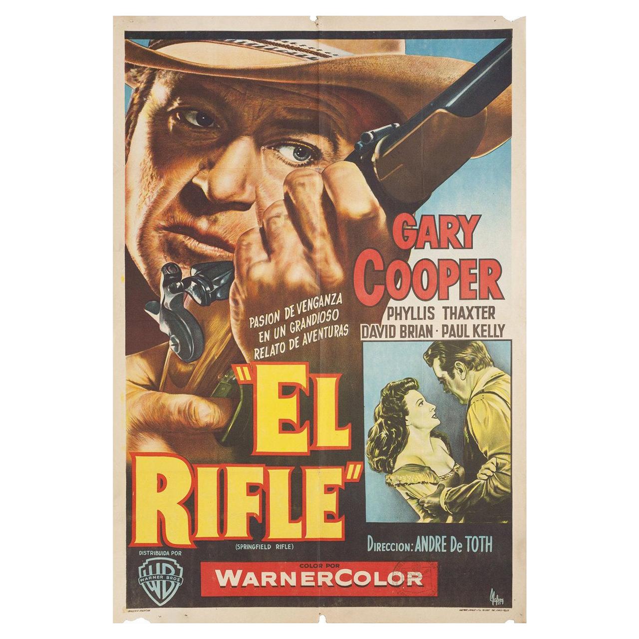 'Springfield Rifle' 1955 Argentine Film Poster