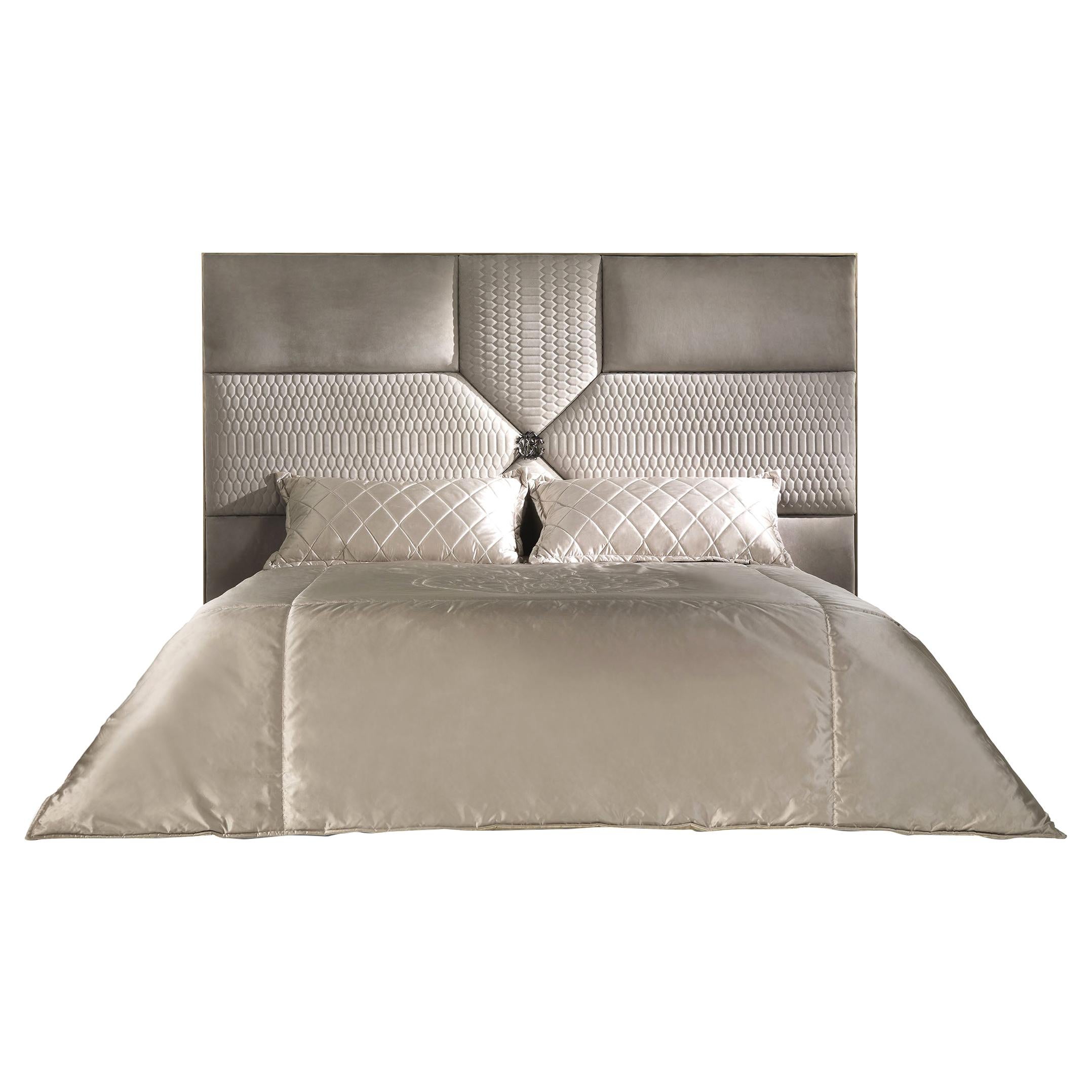 Springs-Bett aus Leder des 21. Jahrhunderts von Roberto Cavalli Home Interiors