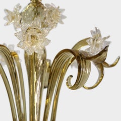 Artistic Chandelier 5arms Smoky Quartz Murano Glass by Multiforme in stock