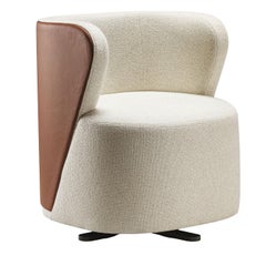 Sillón Giratorio Spritz Beige y Marrón by Lorenza Bozzoli