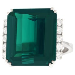 Retro Spritzer and Fuhrmann Tourmaline and Diamond-Set Gold Ring