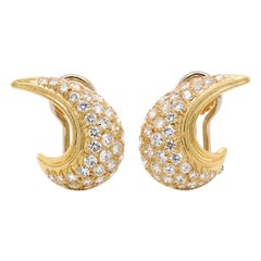 Spritzer & Fuhrmann 18 Karat Yellow Gold Diamond Earrings