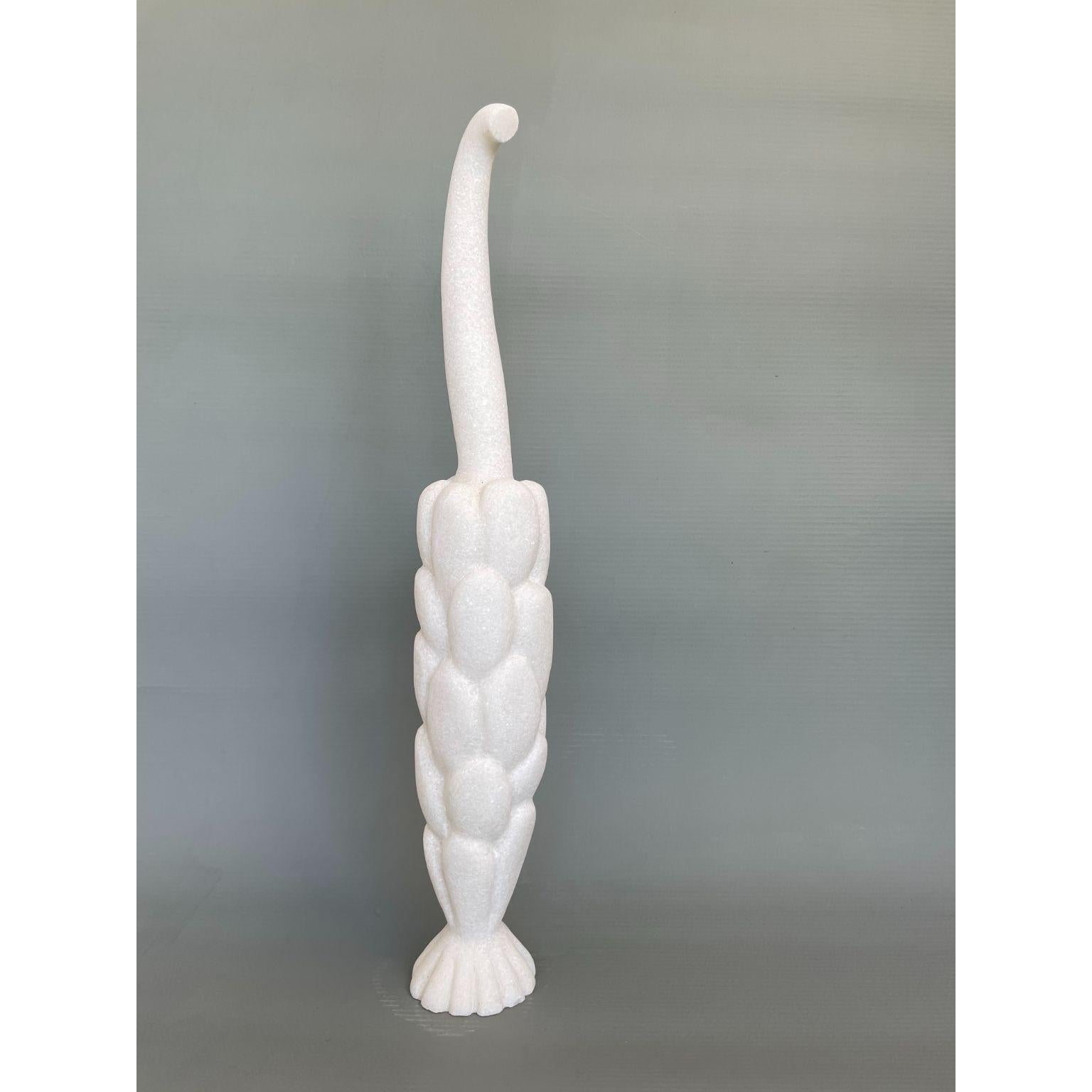 Sprout hand carved marble sculpture by Tom Von Kaenel
Dimensions: D13 x H72 cm
Materials: Marble

Tom von Kaenel, sculptor and painter, was born in Switzerland in 1961. Already in his early
childhood he was deeply devoted to art. His desire to