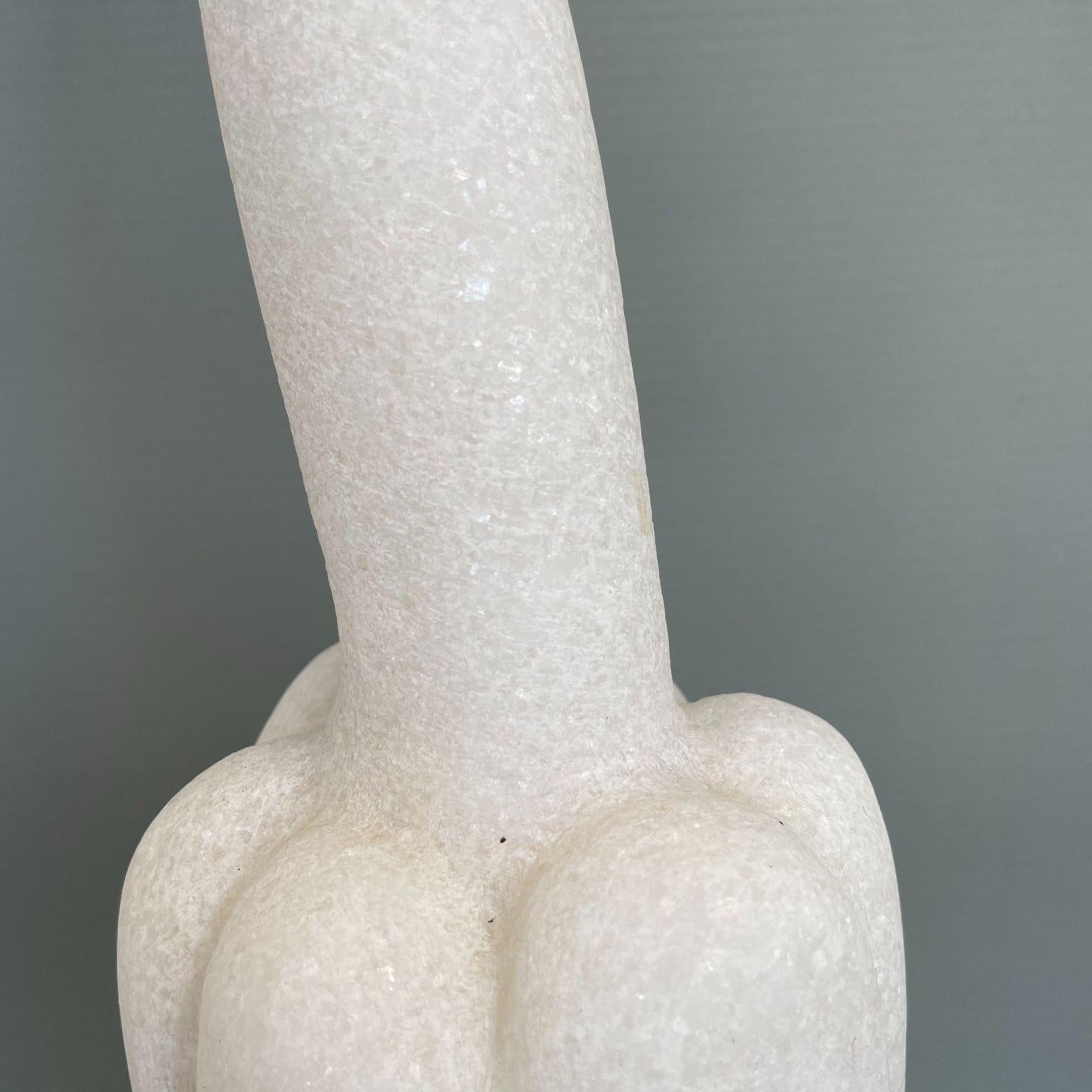 Post-Modern Sprout Hand Carved Marble Sculpture by Tom Von Kaenel