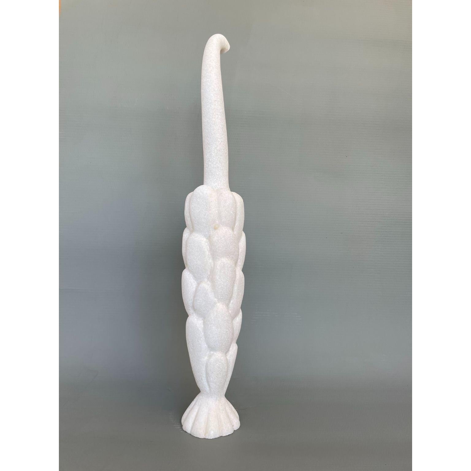 Contemporary Sprout Hand Carved Marble Sculpture by Tom Von Kaenel For Sale