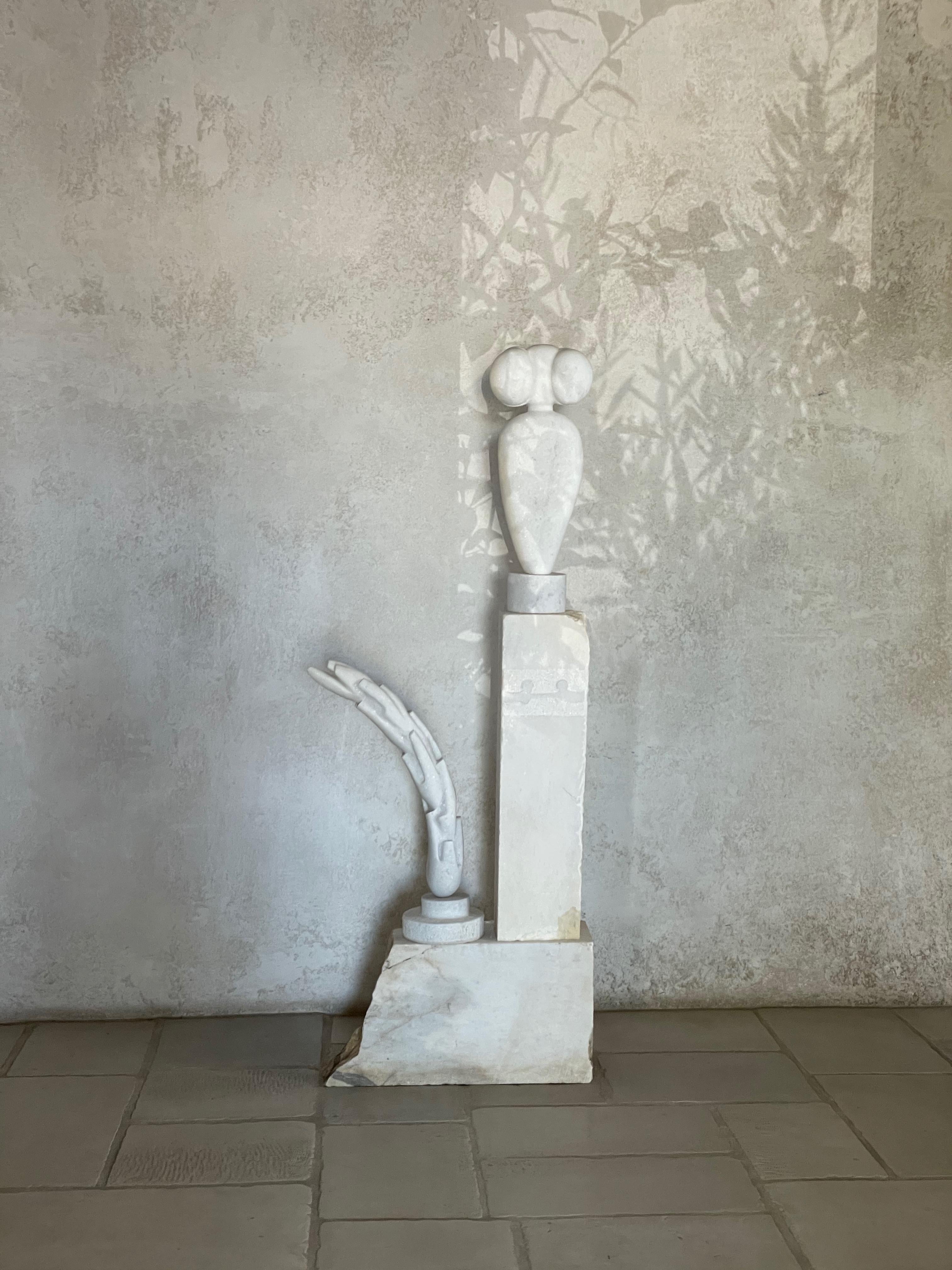 Sprout, Marble Sculpture by Tom von Kaenel
2018
Materials: Naxian Marble

All the artworks of Tom von Kaenel are unique, handcrafted by himself.
The stones all come from the surrounding marble quarries of the island. The Naxian marble is of