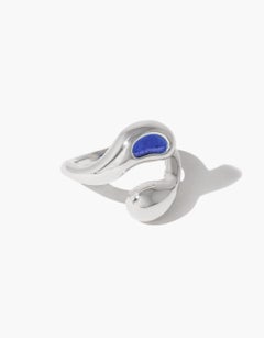 Sprout Ring in 925 Sterling Silver & Blue Ocean Stone by CLED