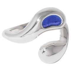 Sprout Ring in 925 Sterling Silver & Blue Ocean Stone by CLED