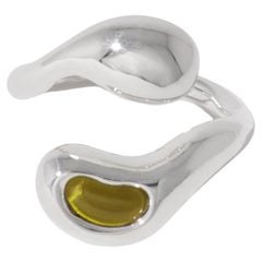 Ring aus 925er Sterling Silber und A. Stone in Olivgrün von CLED