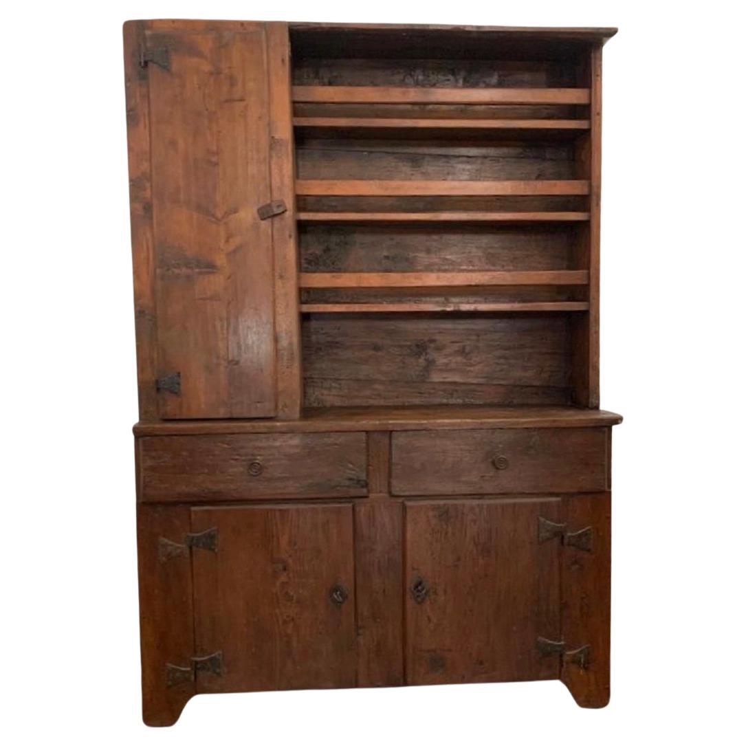 Spruce sideboard with plate rack For Sale