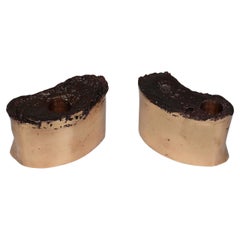 Sprue Candlesticks Set of 2 Cast Bronze by Studio Sunt