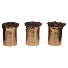 Sprue Candlesticks Set of 3 Cast Bronze by Studio Sunt