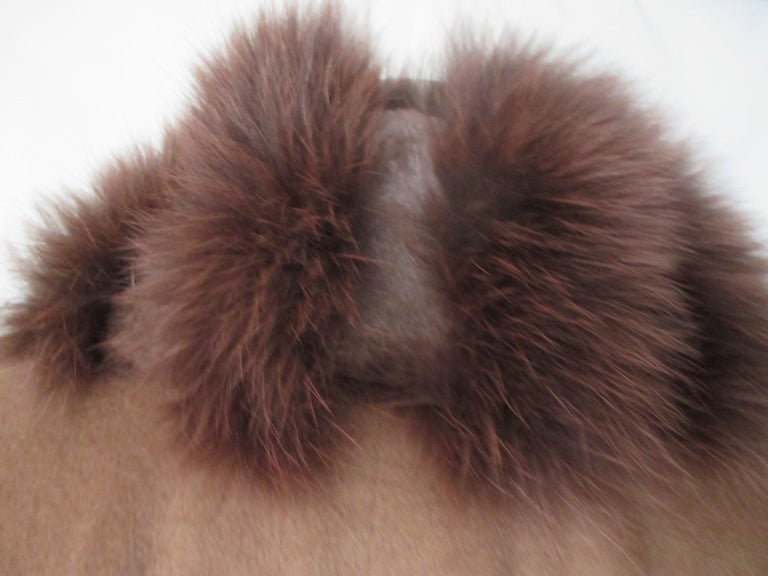Sprung Freres Paris Brown Cashmere Fur Stole Cape For Sale at 1stDibs |  sprung frères
