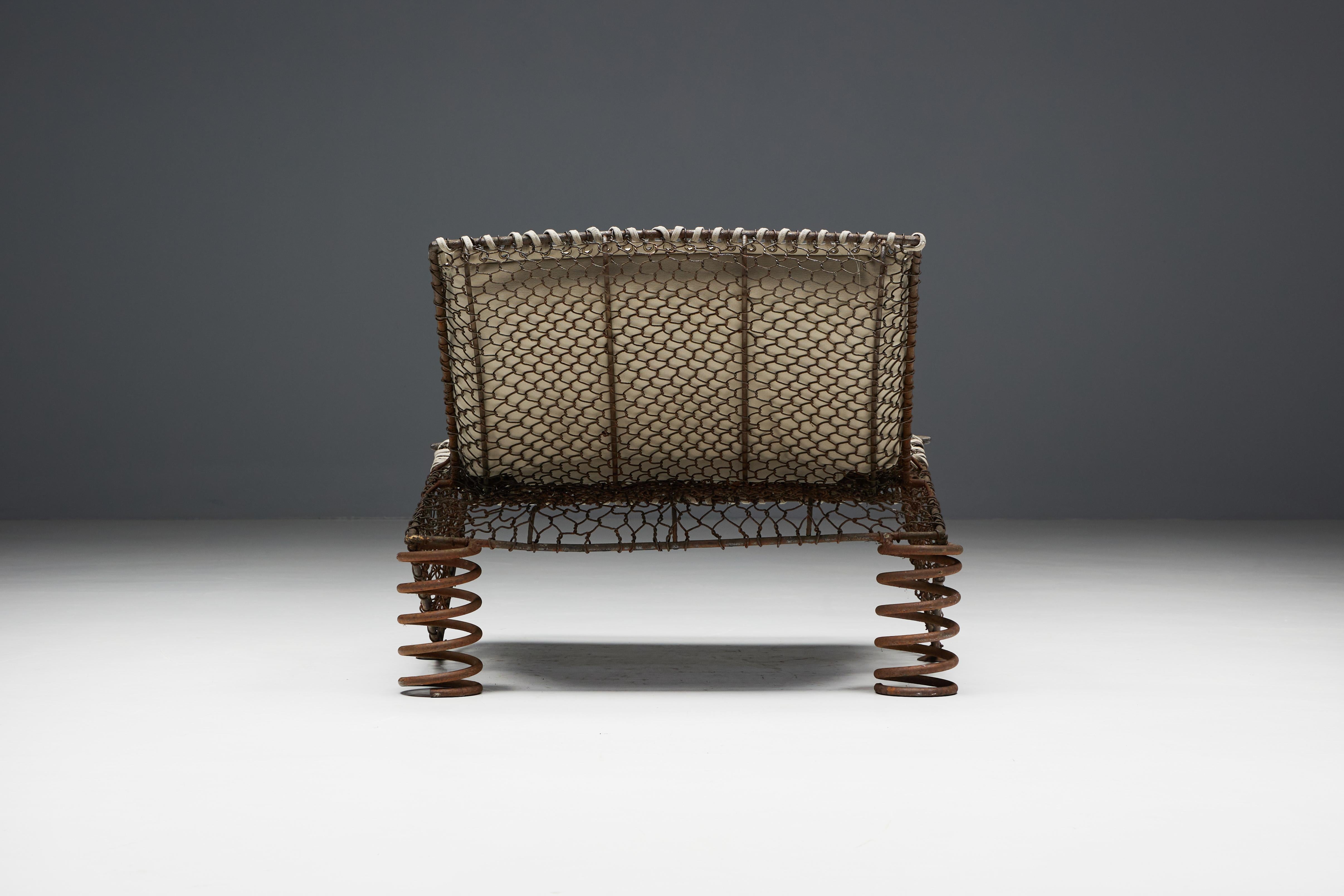 Sprung Steampunk Easy Chair, France, 1970s 4