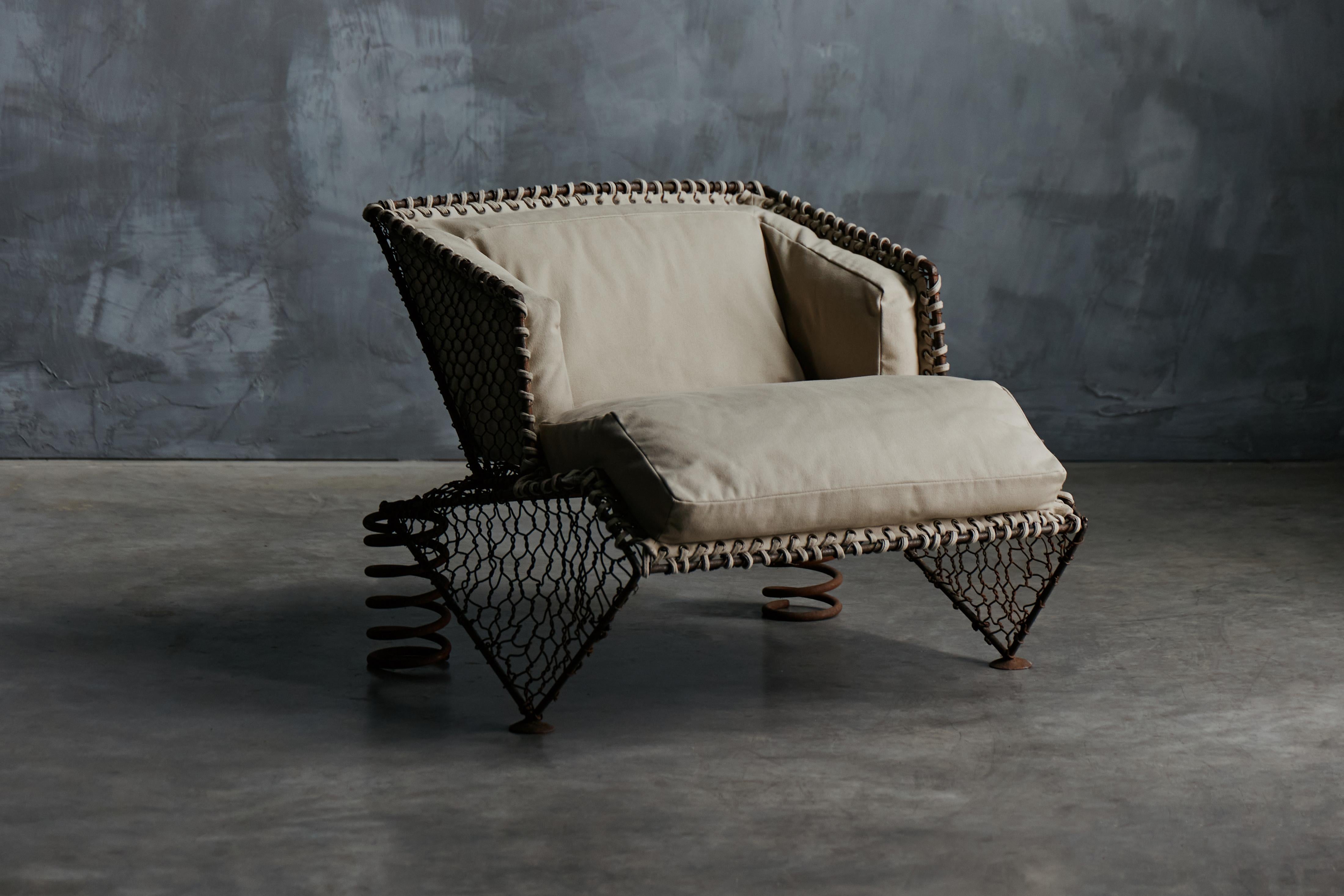 Sprung Steampunk Easy Chair, France, 1970s 7