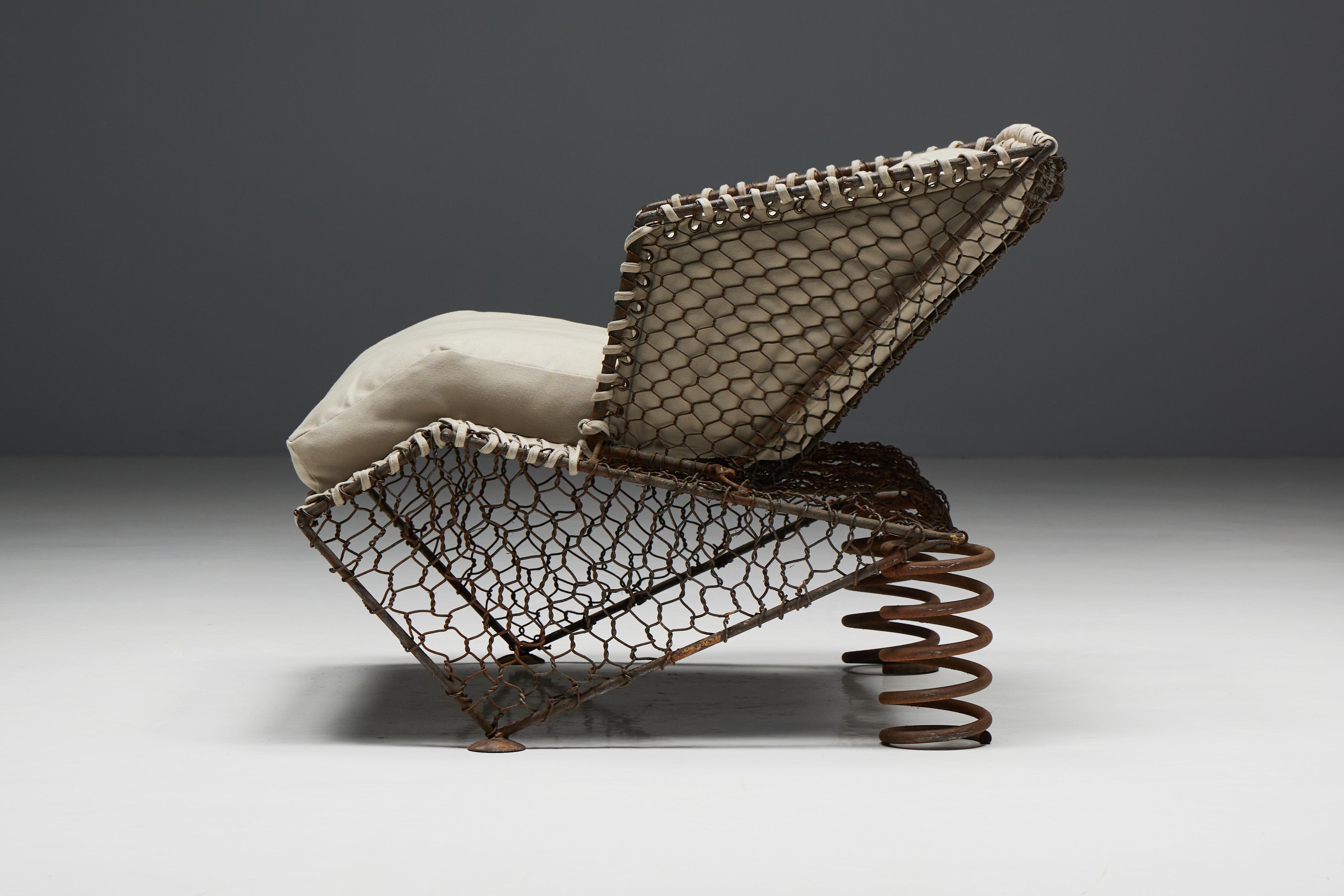 Late 20th Century Sprung Steampunk Easy Chair, France, 1970s