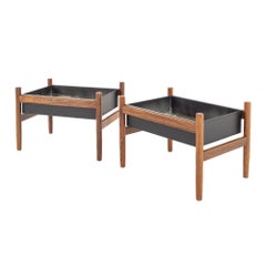 Spøttrup Danish Mid Century Rosewood Planter, Pair